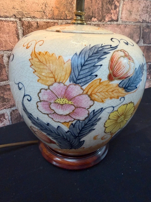 Chinese Ceramic Crackle Glaze Lamp