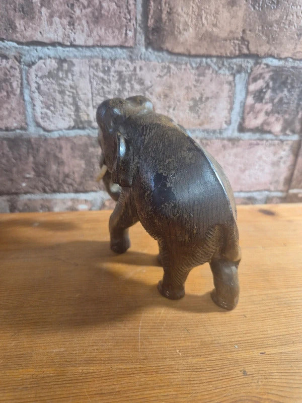 Hand carved wooden elephant