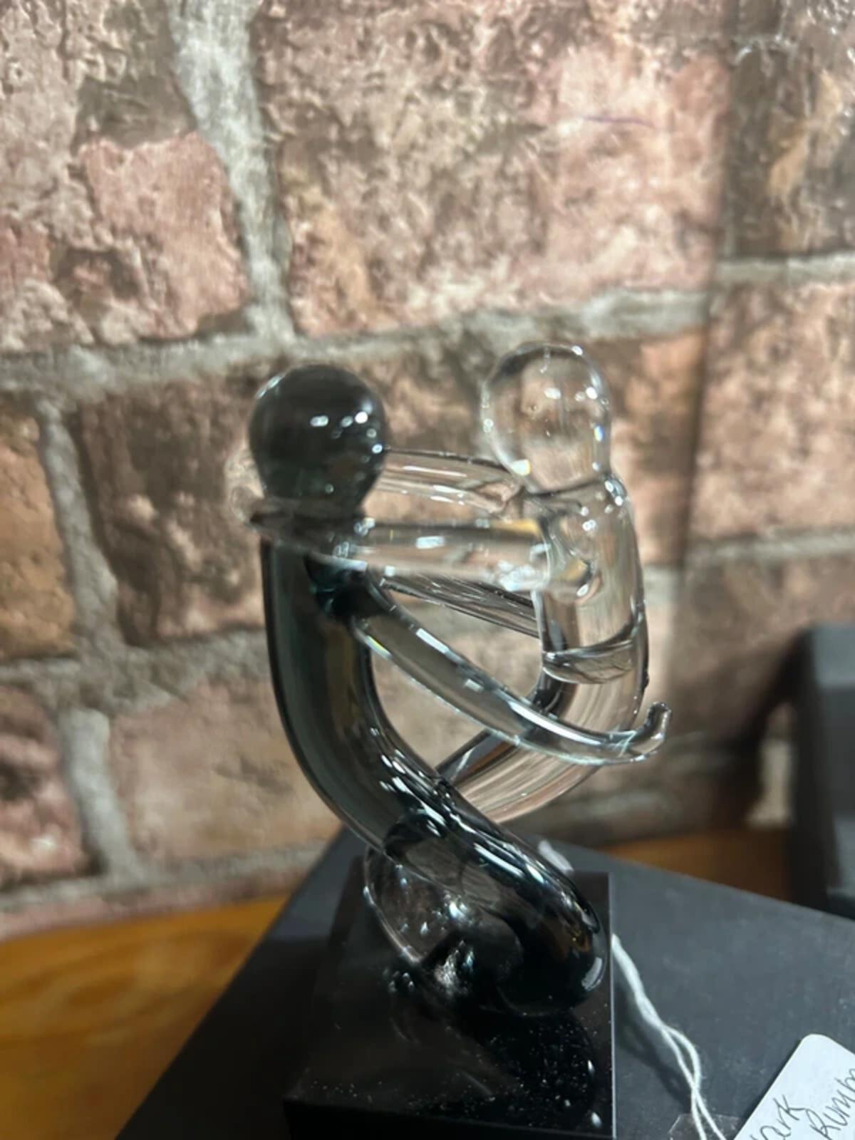 Pair of Newark Glass Rumba Sculptures