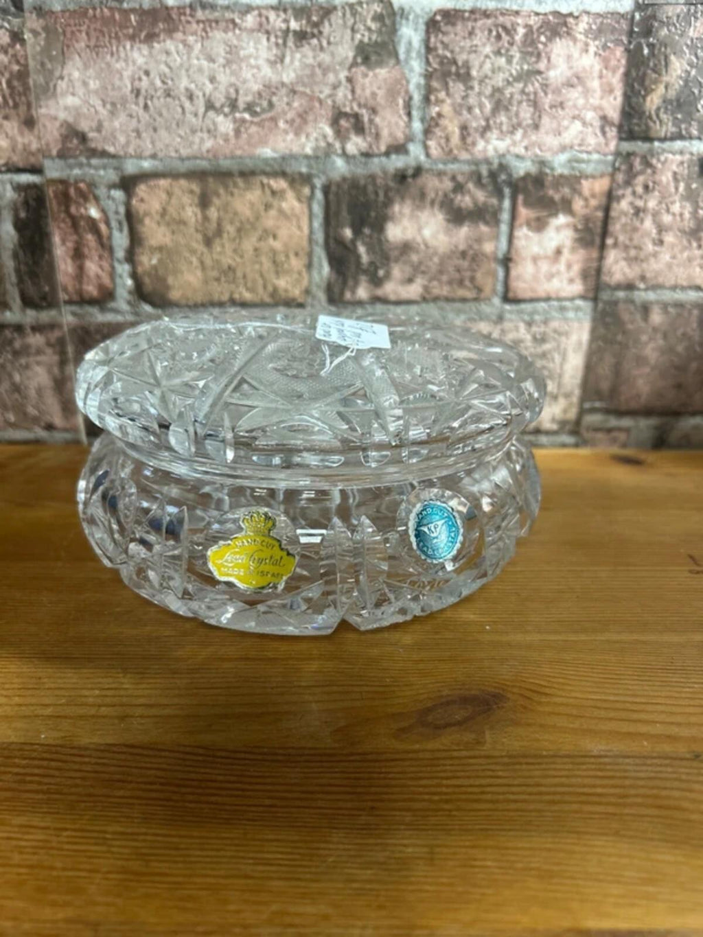 Vintage Handcut Crystal Dish with Lid