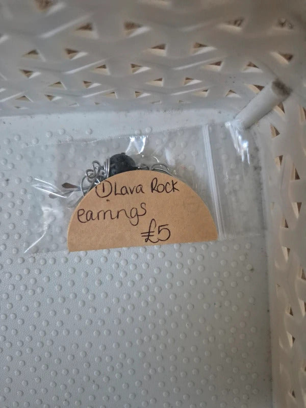 Lava rock earrings
