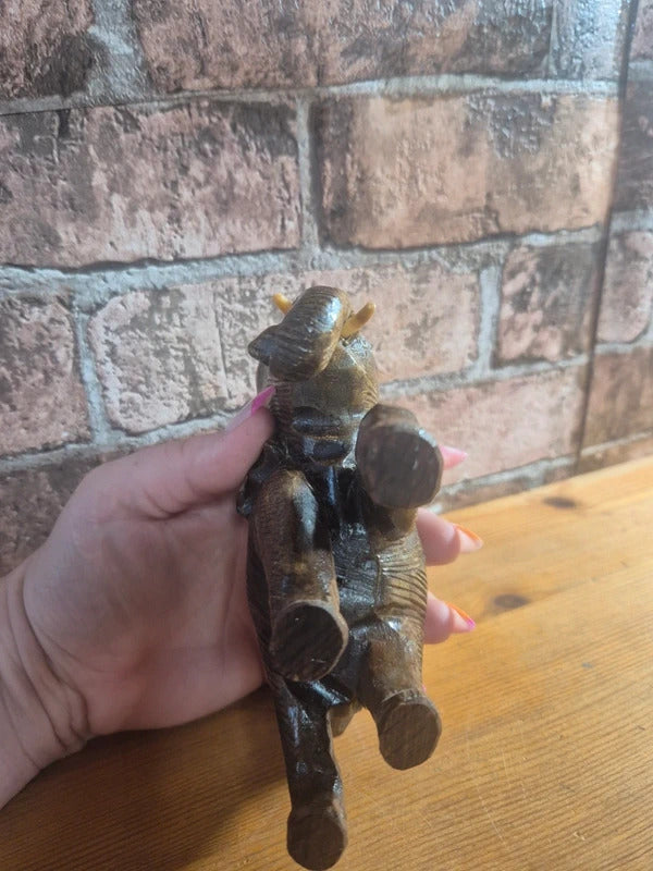 Hand carved wooden elephant