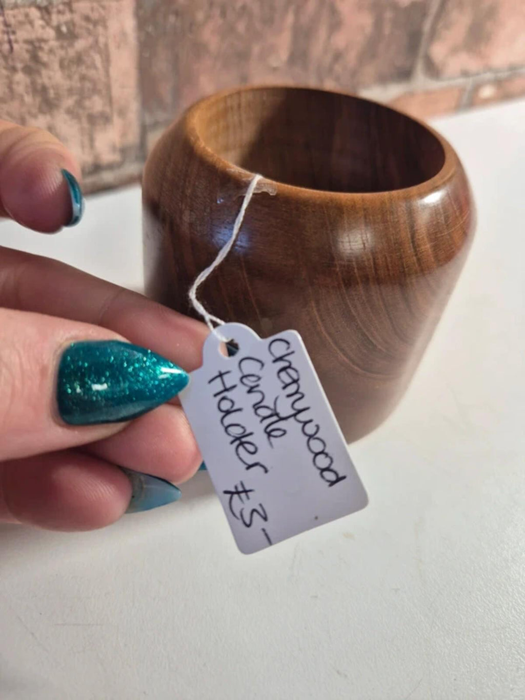 Cherrywood Candle Holder