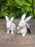 Vintage Ceramic Rabbit Salt and Pepper Pots