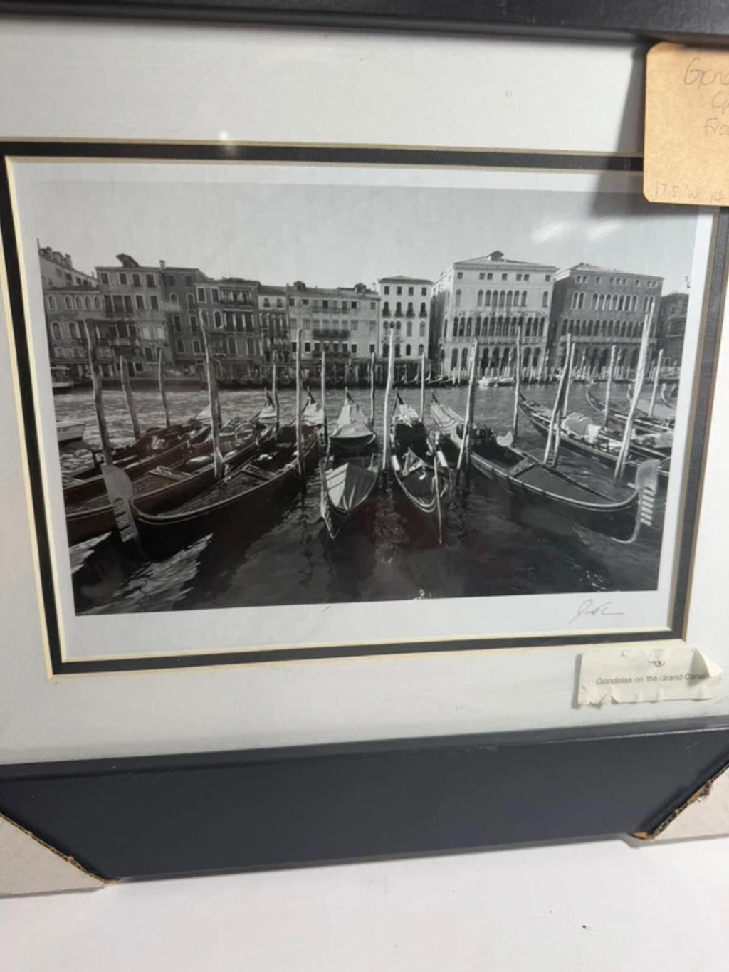 Gondolas on The Grand Canal Framed Picture