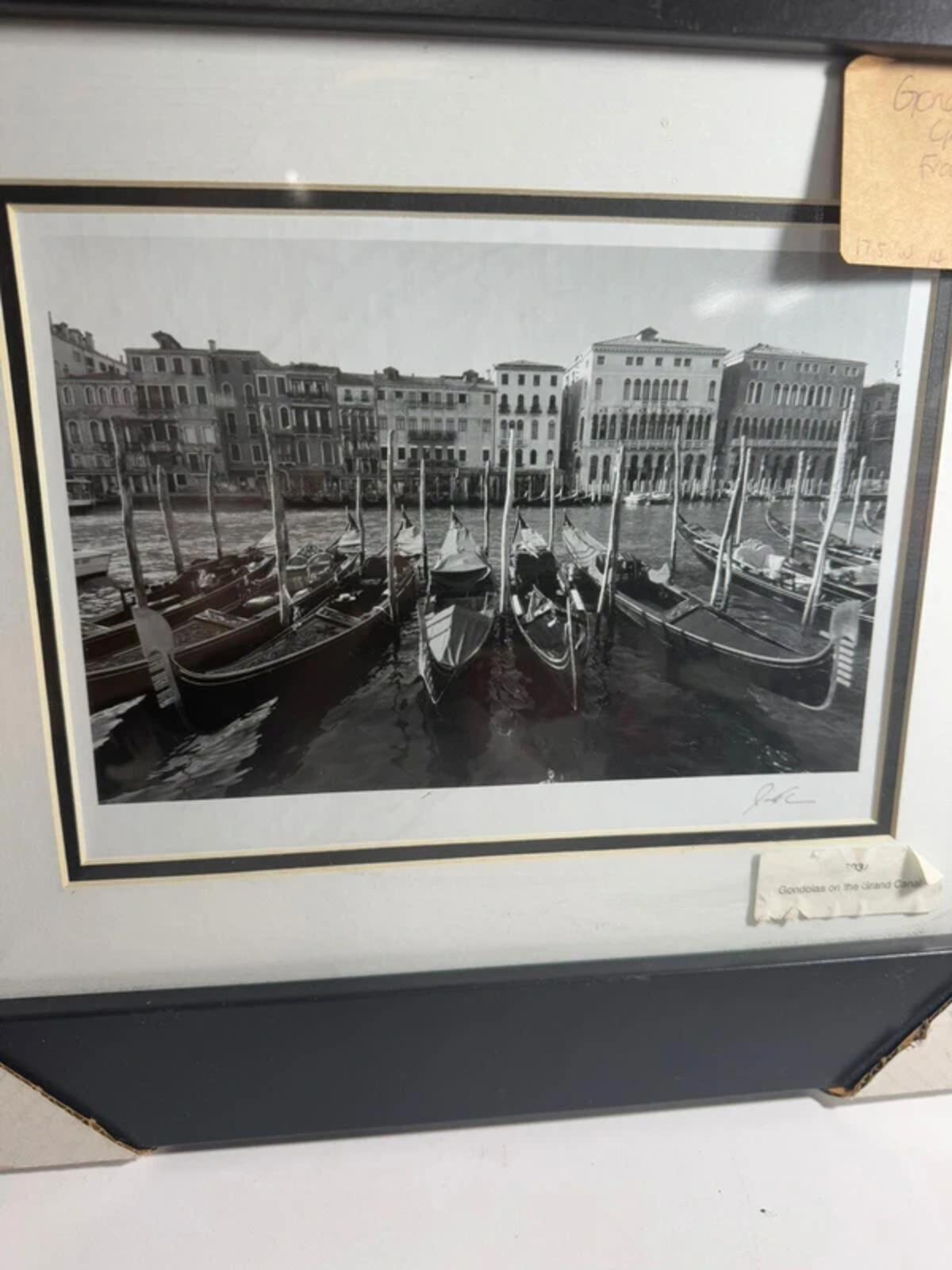 Gondolas on The Grand Canal Framed Picture