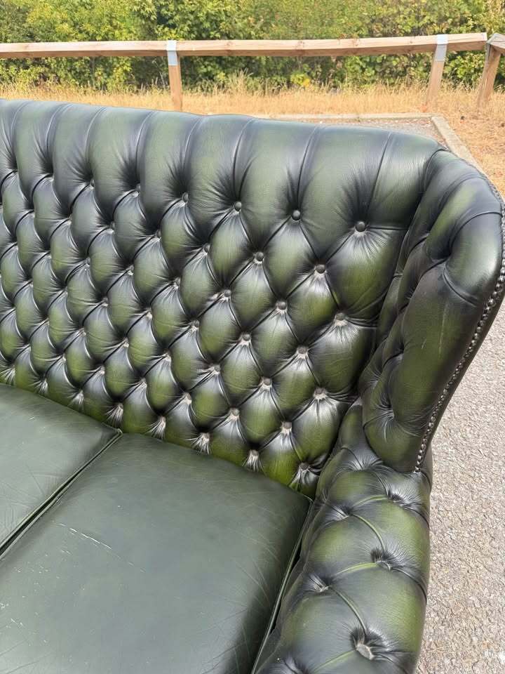 Thomas Lloyd Chesterfield Antique Green Three Seater Sofa