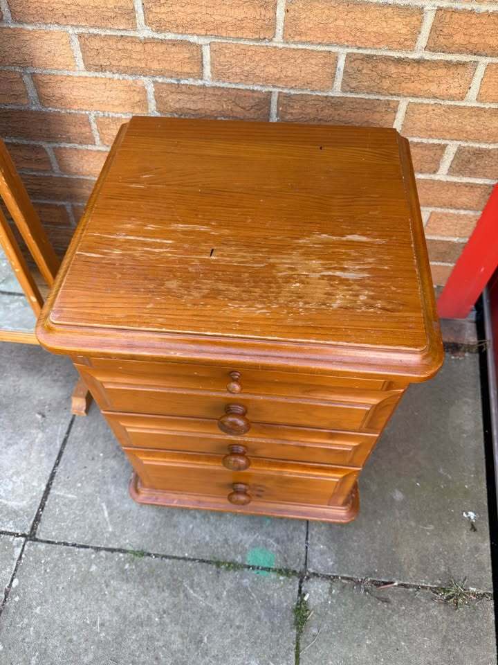 Solid Pine Bedside Cabinet