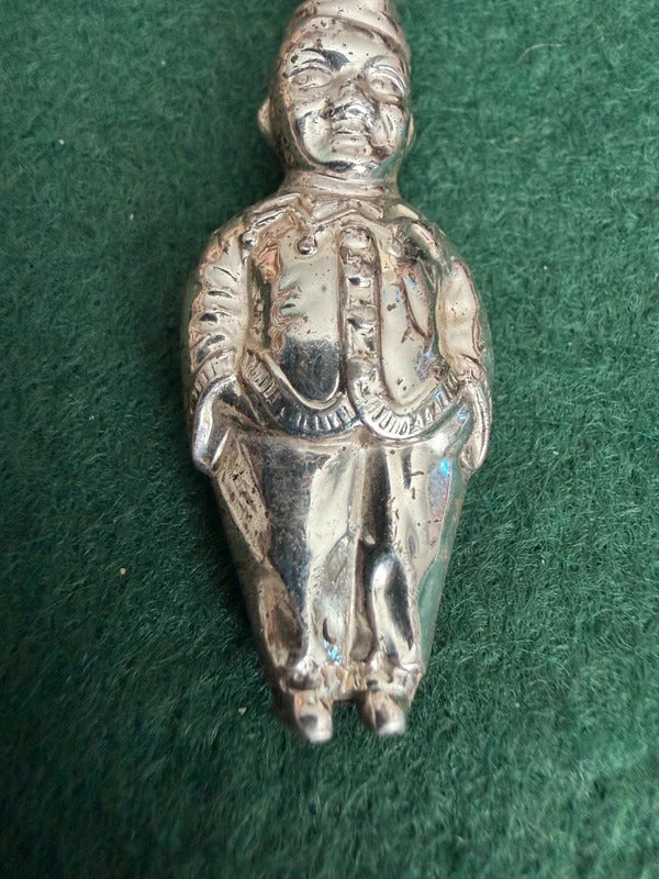 Sterling Silver 1930's Clown Rattle Pendant