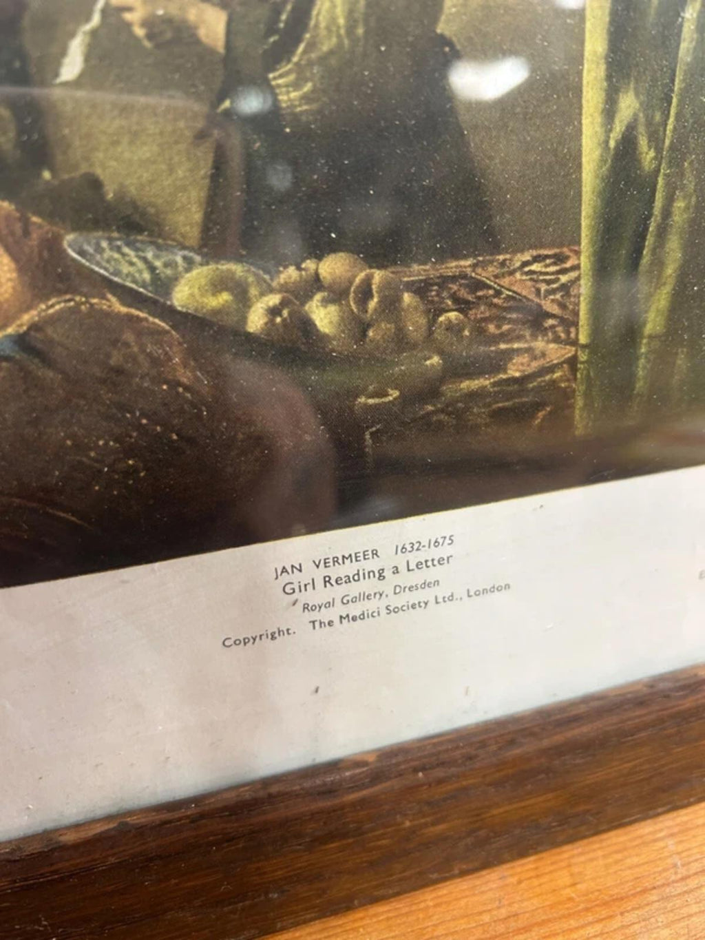 Jan Vermeer 'Girl Reading A Letter' Framed Print