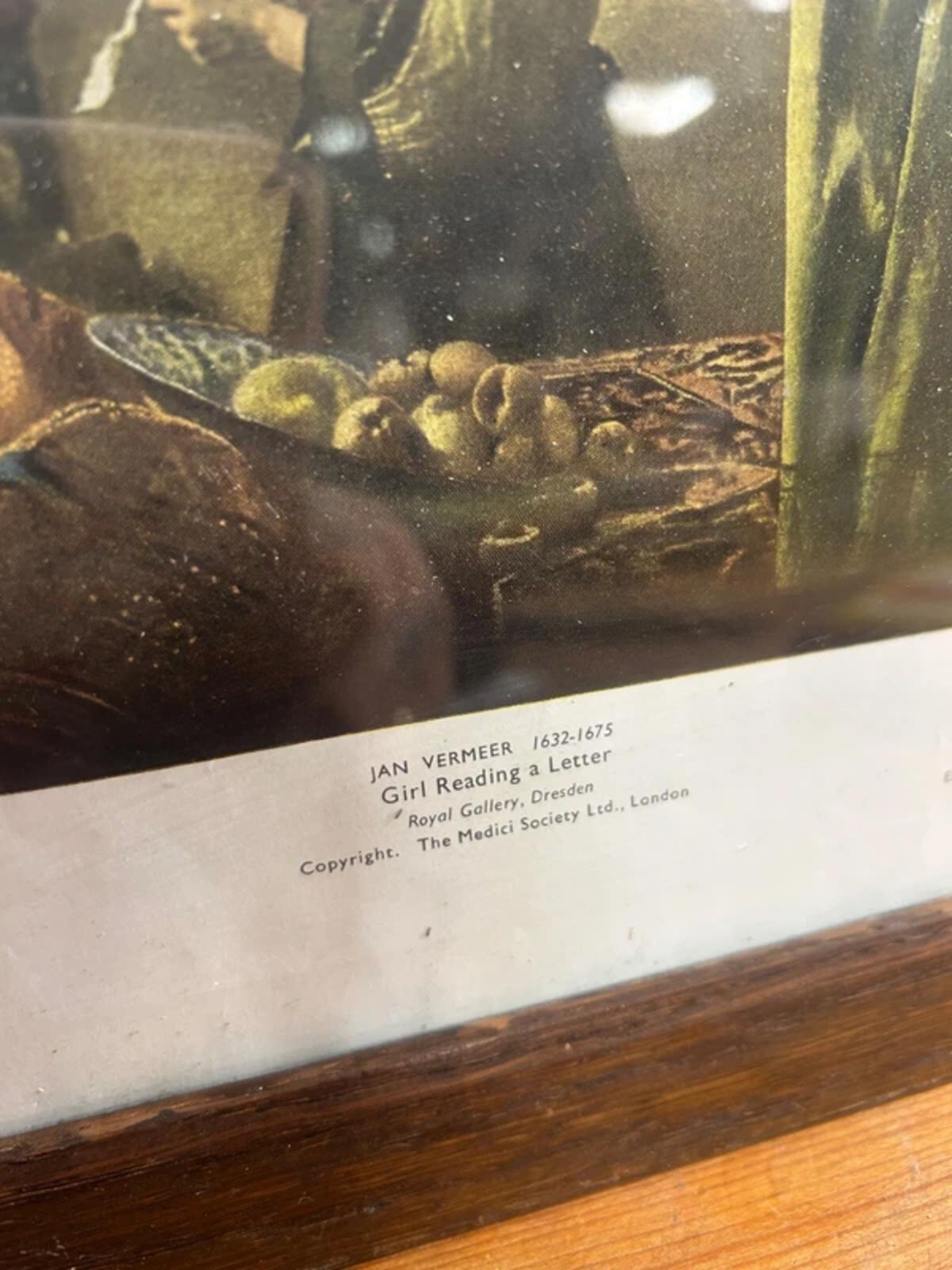 Jan Vermeer 'Girl Reading A Letter' Framed Print