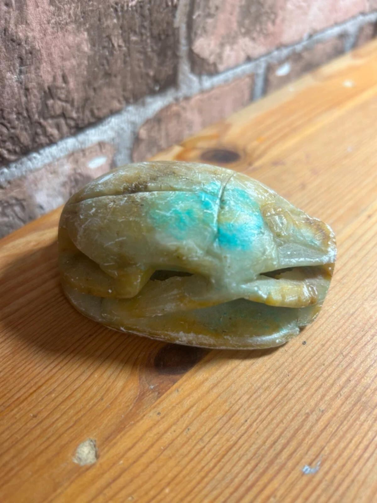 Carved Scarab Ornament