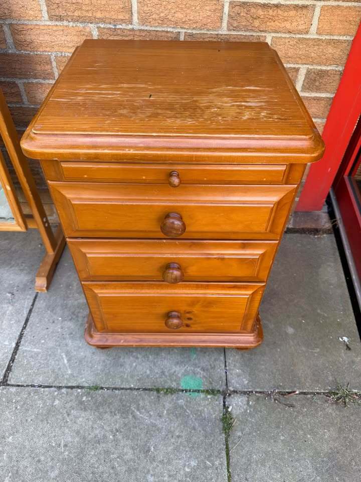 Solid Pine Bedside Cabinet