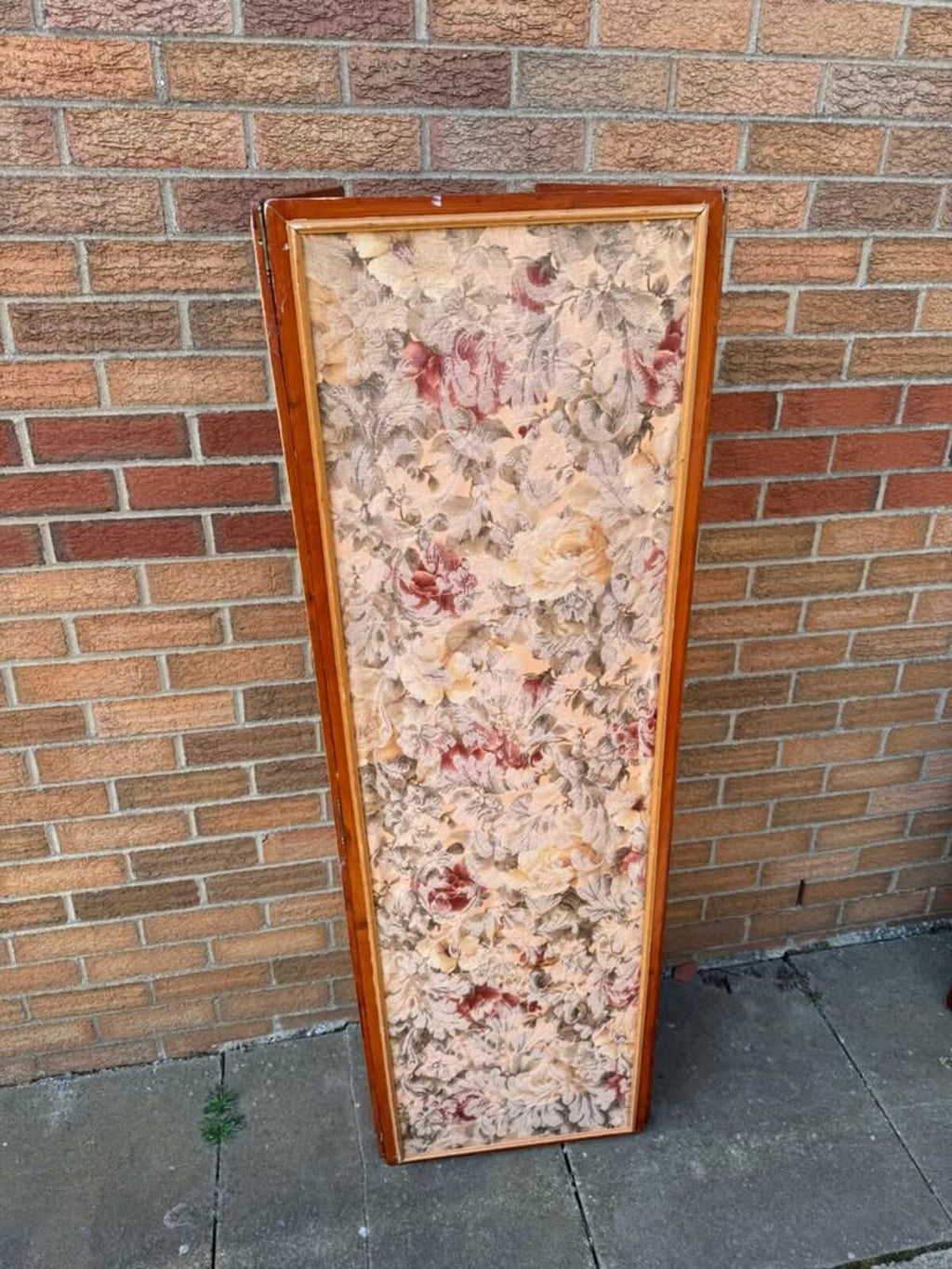 Wooden and Tapestry Bi-fold Screen