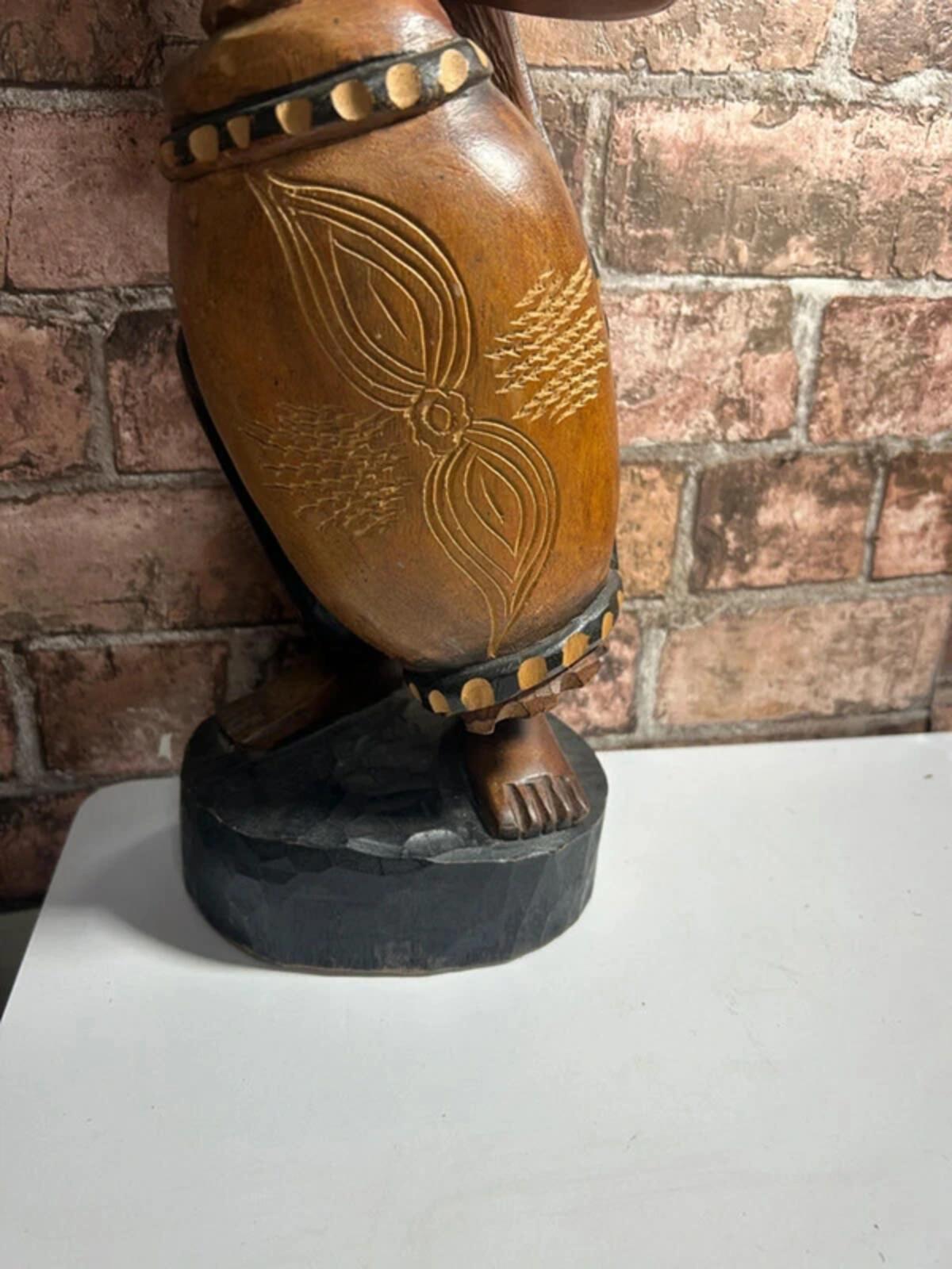 Large Hand Carved African Wooden Figure