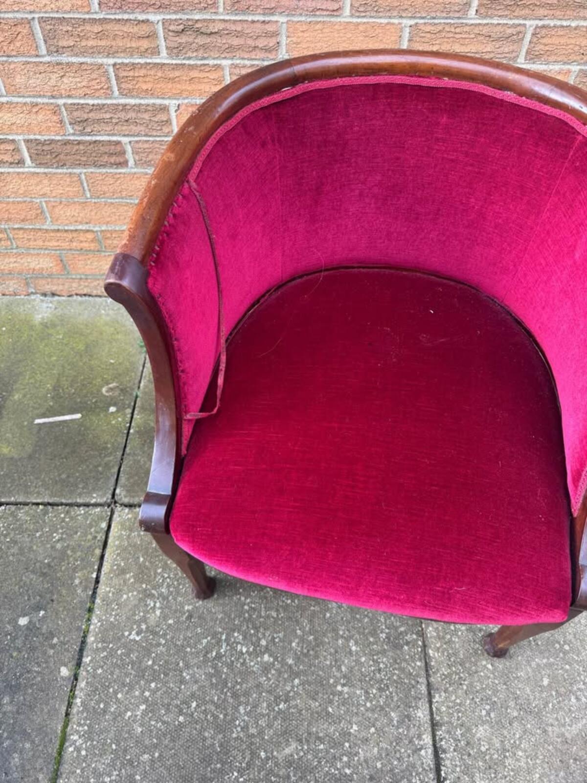 Antique Wooden Club Chair