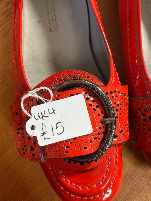 Kennel and Schmenger red patent shoes