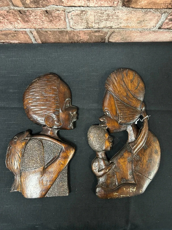 Hand Carved African Wooden Wall Plaque