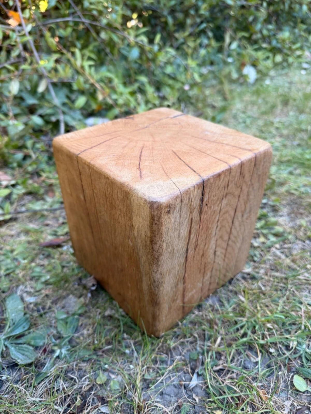 Solid Oak Cube Doorstop