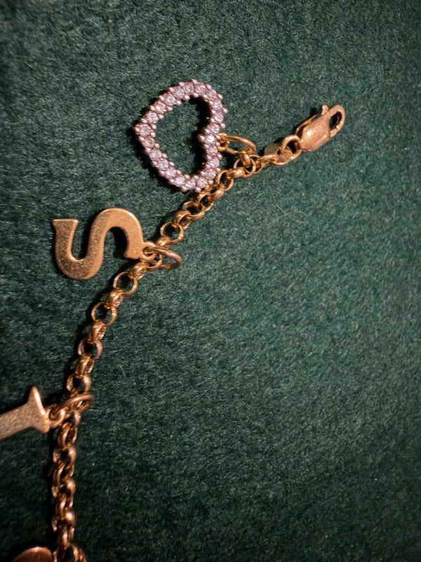 Sterling Silver Gold Plated Sister Bracelet