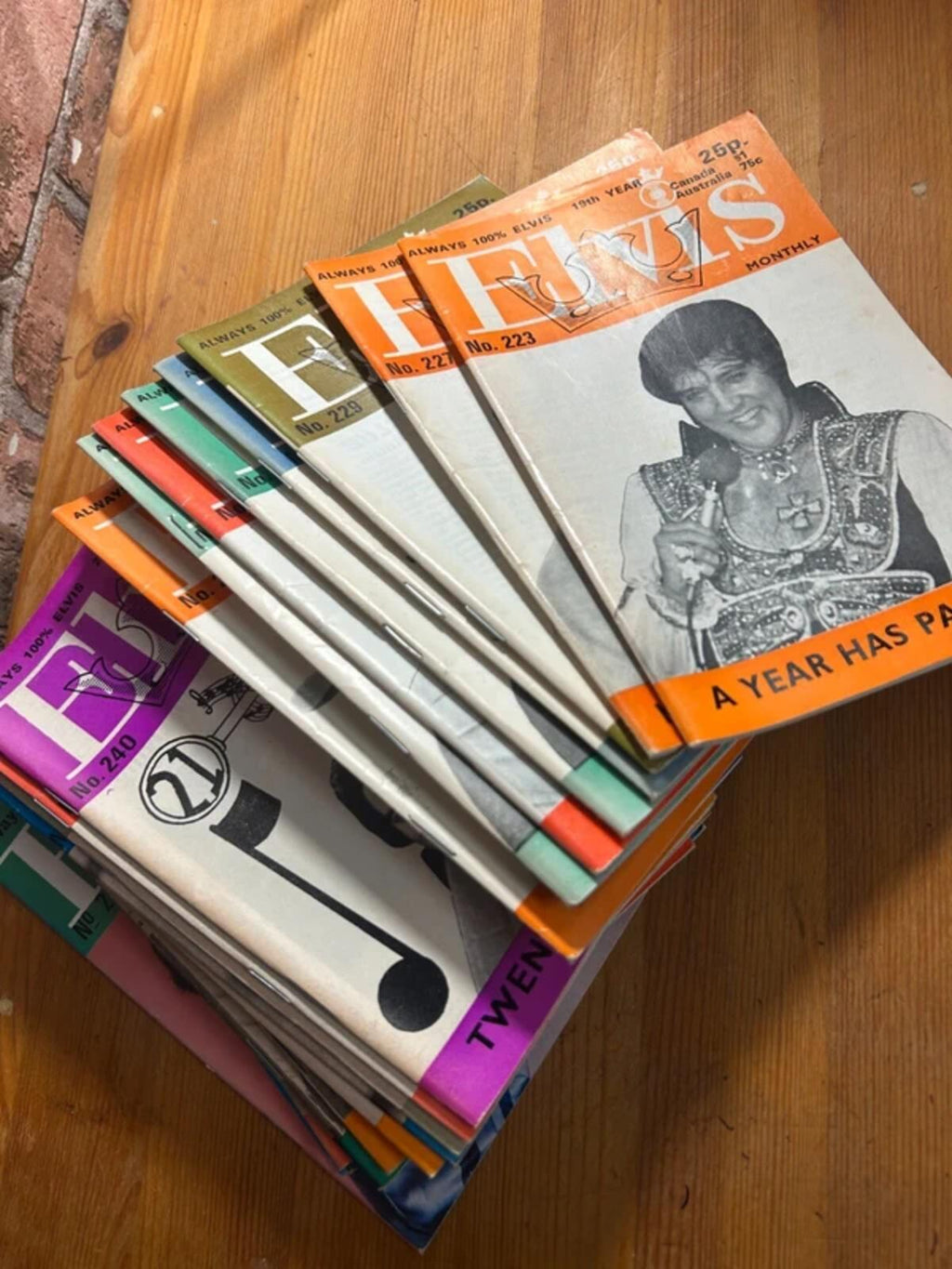 Vintage Elvis Monthly Magazines 1970's/1980's