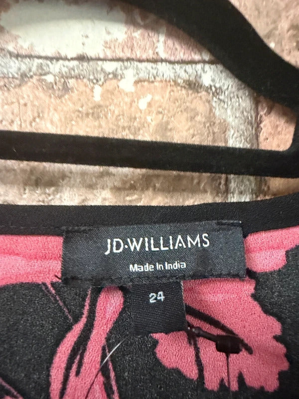 JD Williams Pink and Black Dress - Size 24