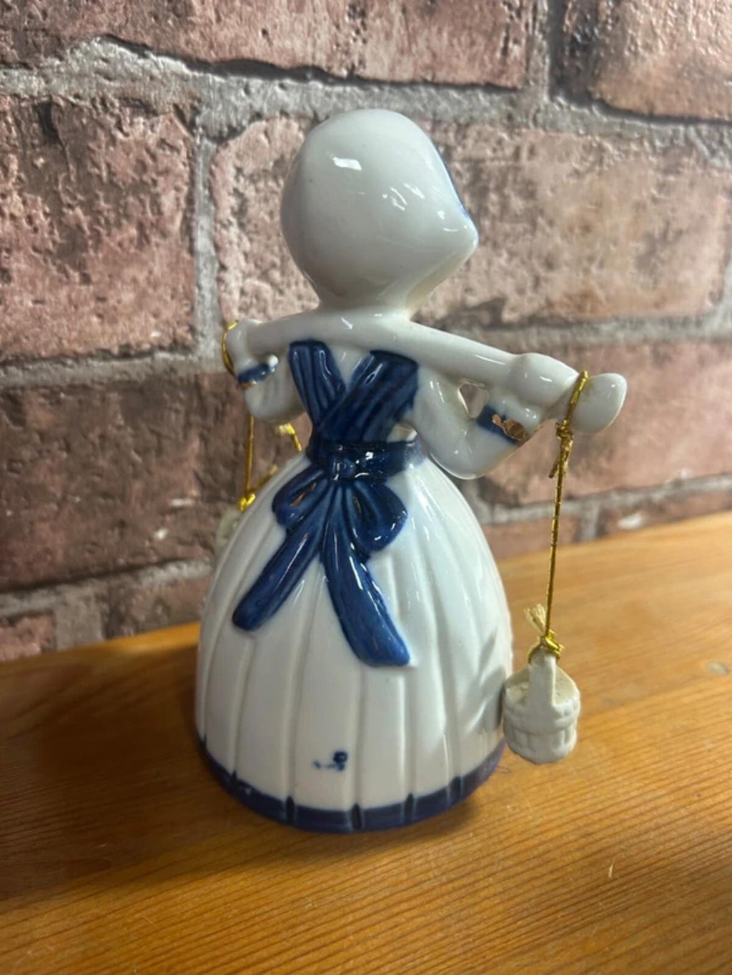Vintage Porcelain Dutch Milk Maid Ornament