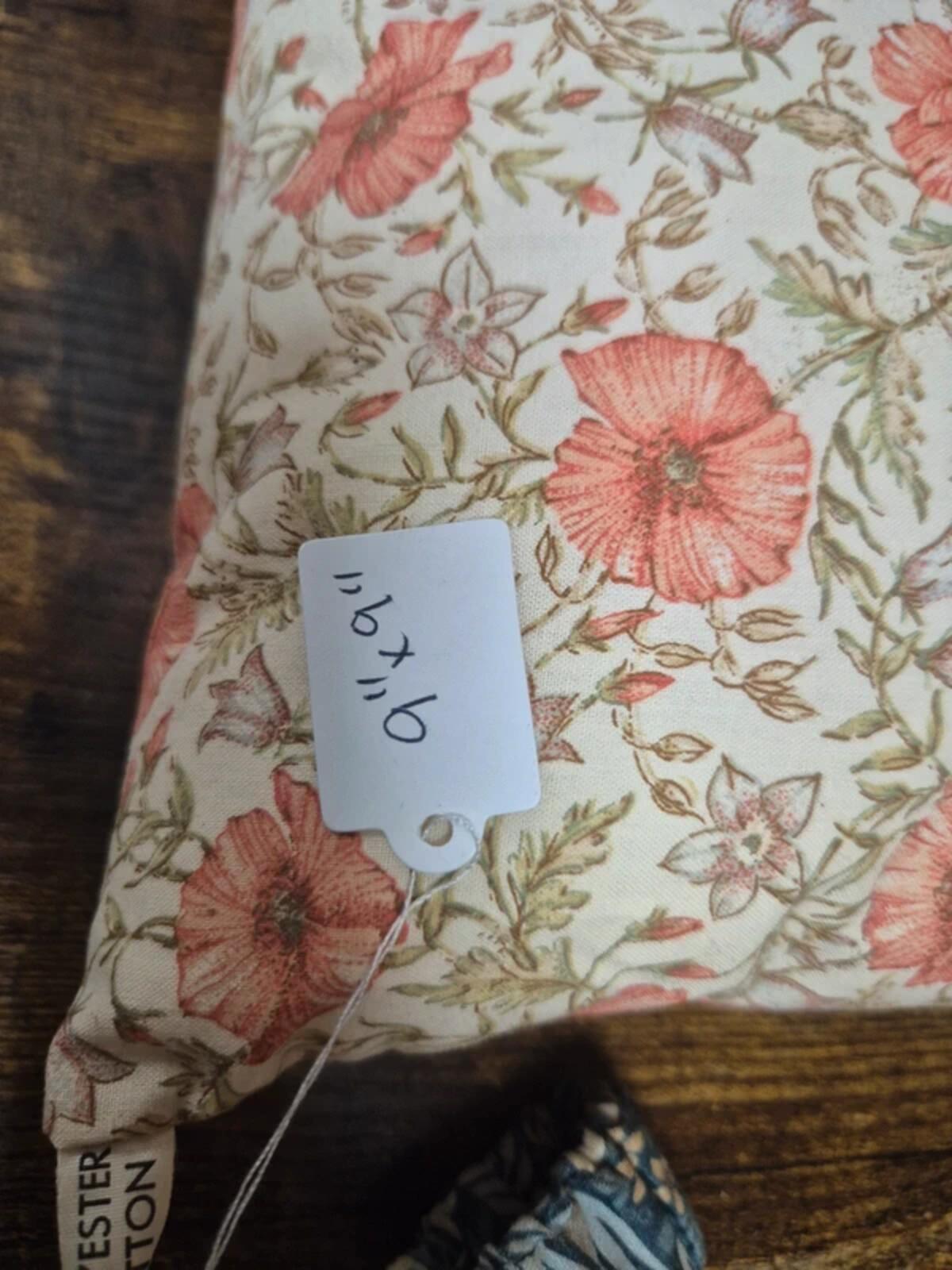 Small vintage poppy cushion