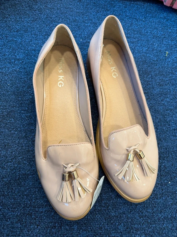 Miss KG Beige Tassle Shoes - Size 7 UK