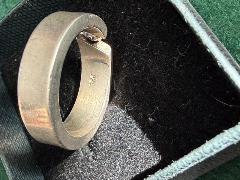 Silver Band Ring 925 Hallmarked - Size O
