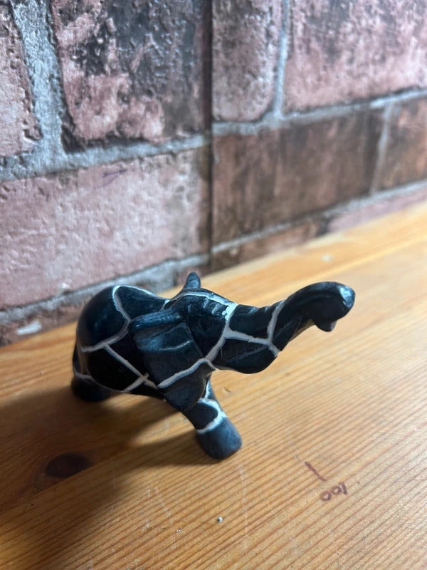 Black Onyx Elephant Ornament