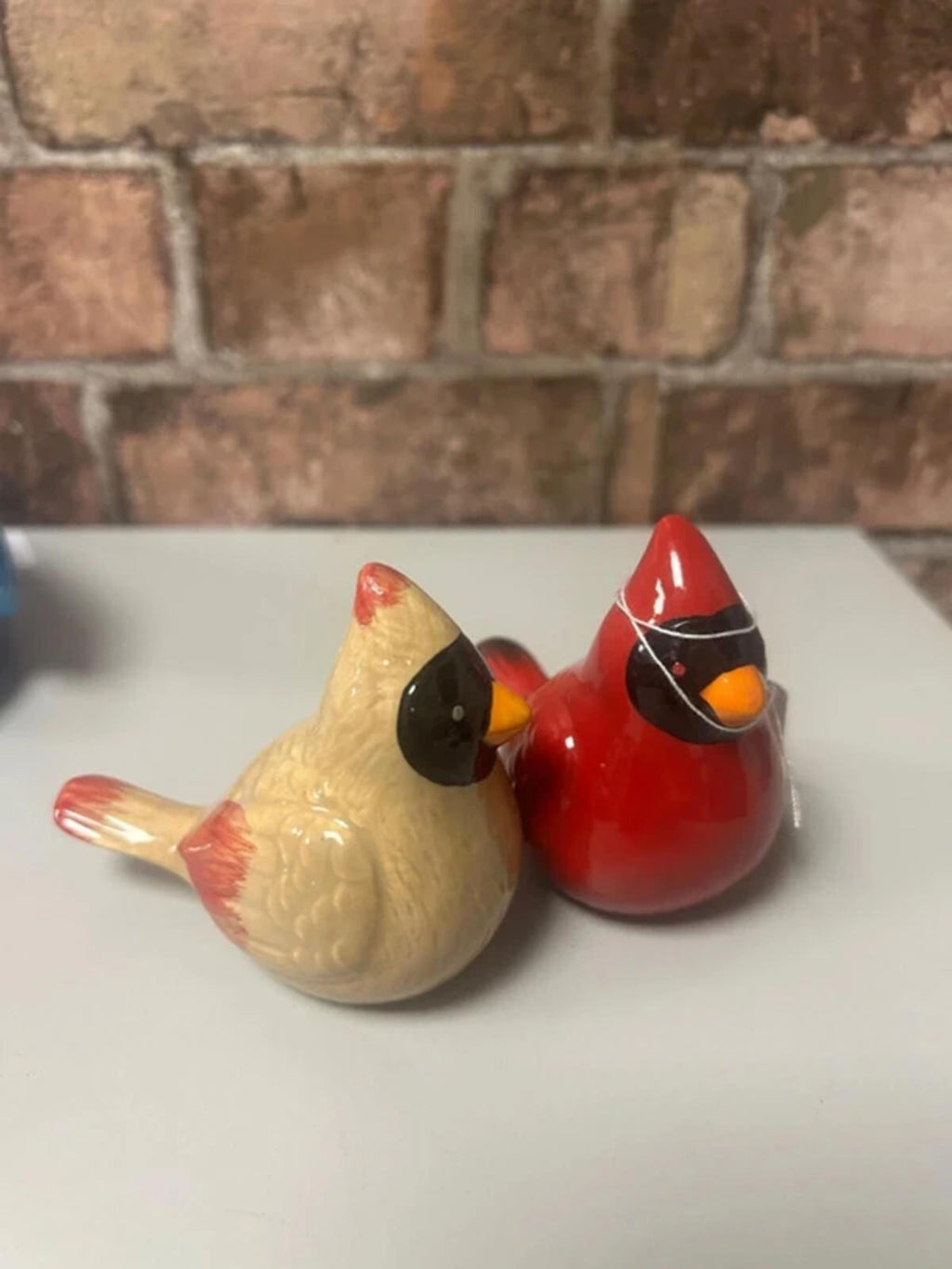 Pair of Cardinal Ceramic Salt and Pepper Shakers