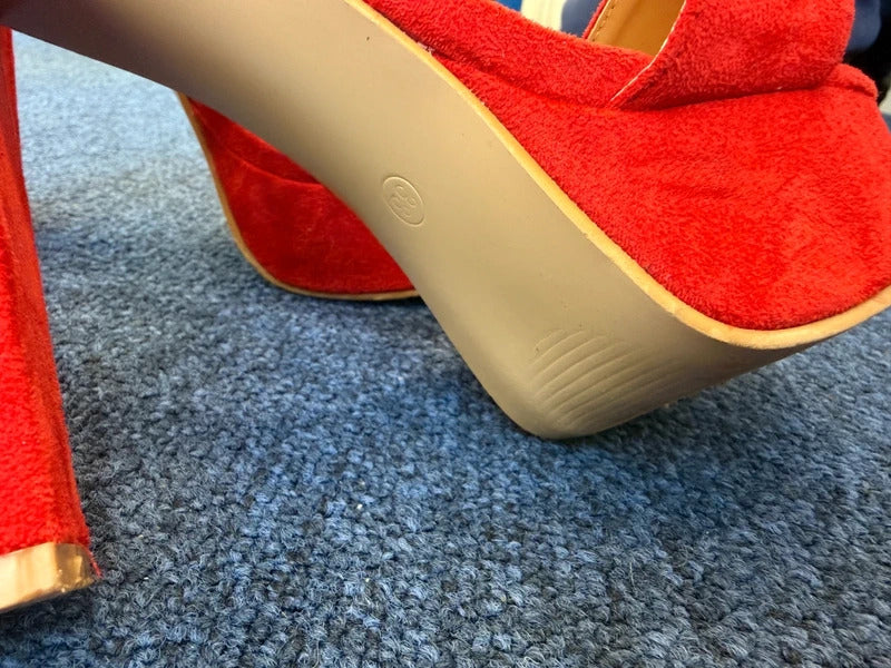 C.H Creation Red Heels - Size 5 UK