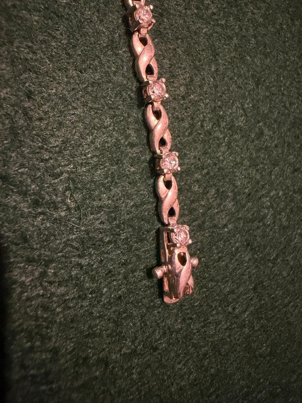 Silver 925 Hallmarked Criss Cross Bracelet