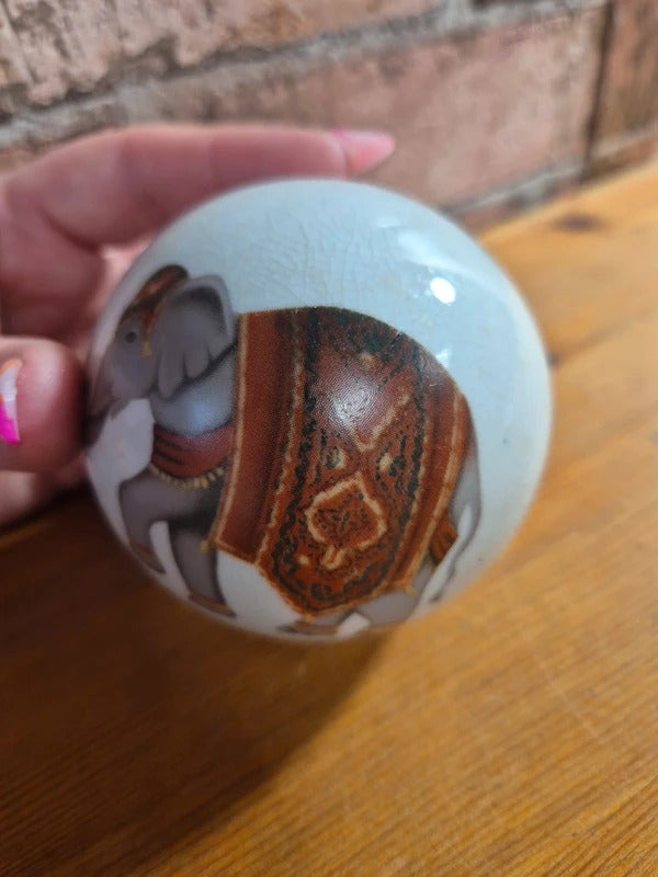Vintage ceramic elephant ball