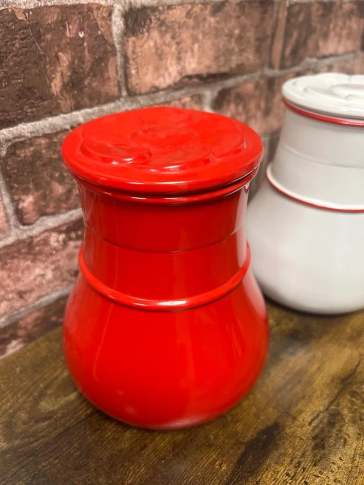 Pair of 1970's Verrerie Du Gier Pop Art Glass Jars