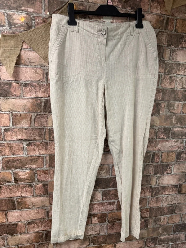 BHS Neutral Trousers - Size 14