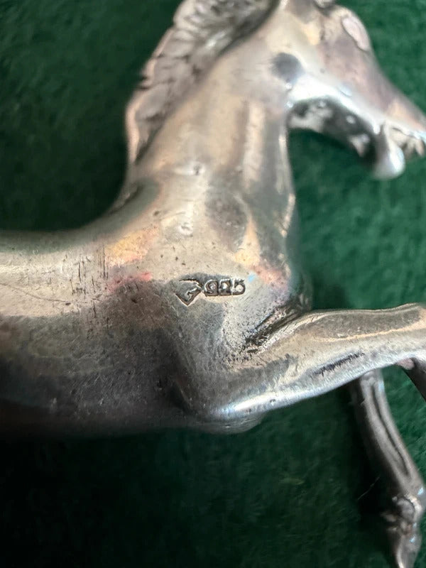 Antique Sterling Silver Horse Ornament