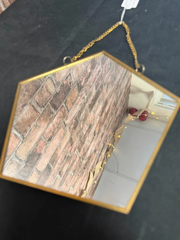 Vintage Style Brass Edge Mirror
