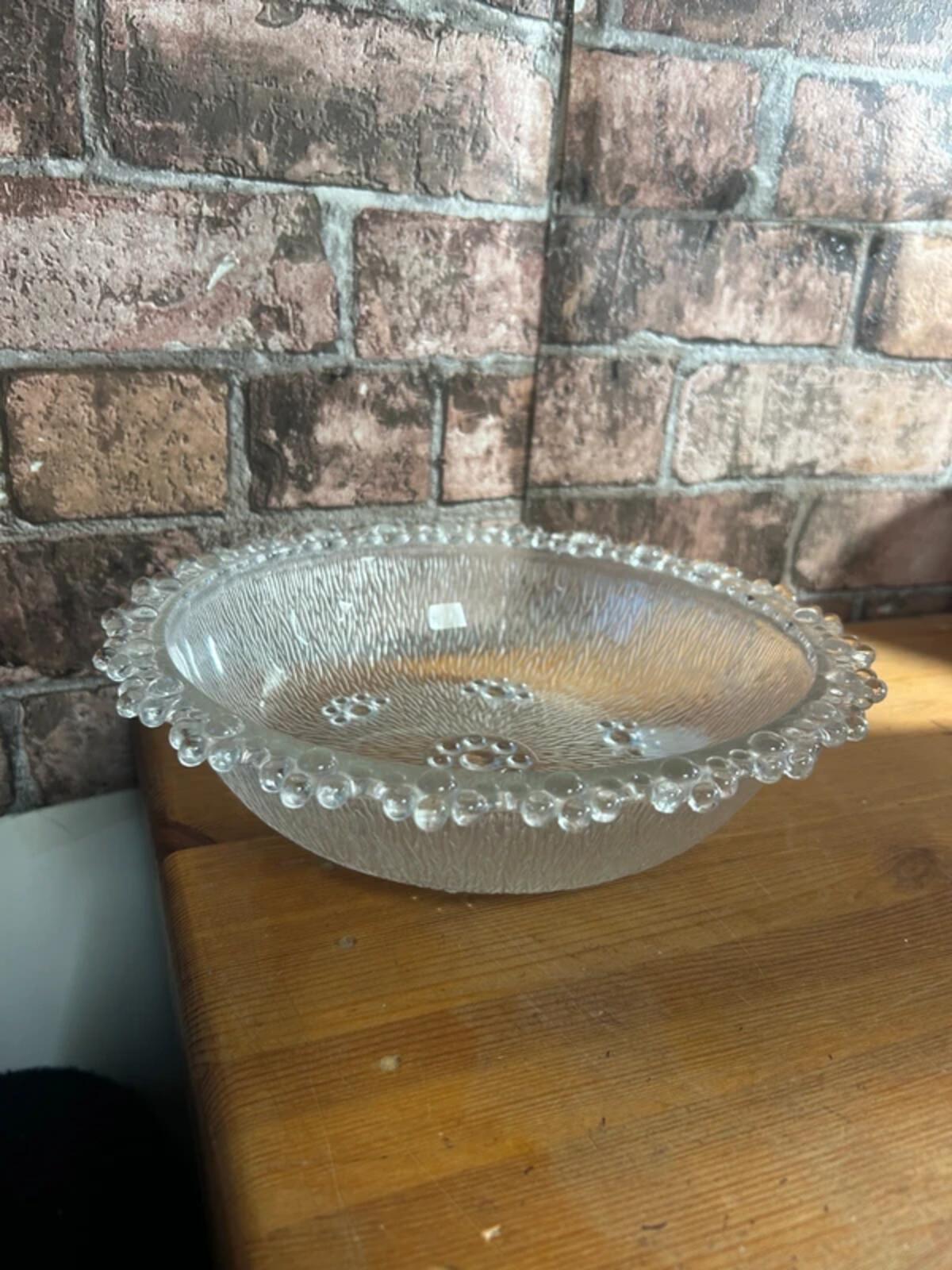 Vintage Masserini Barocco Art Glass Bubble Bowl