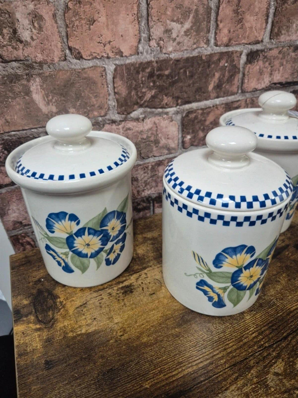 Poole Pottery 'Morning glory' ceramic jar set