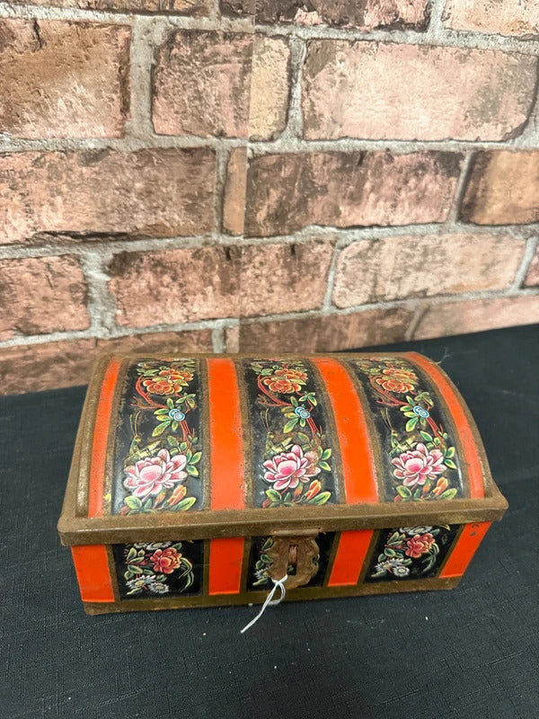 Vintage Domed Top Metal Tin