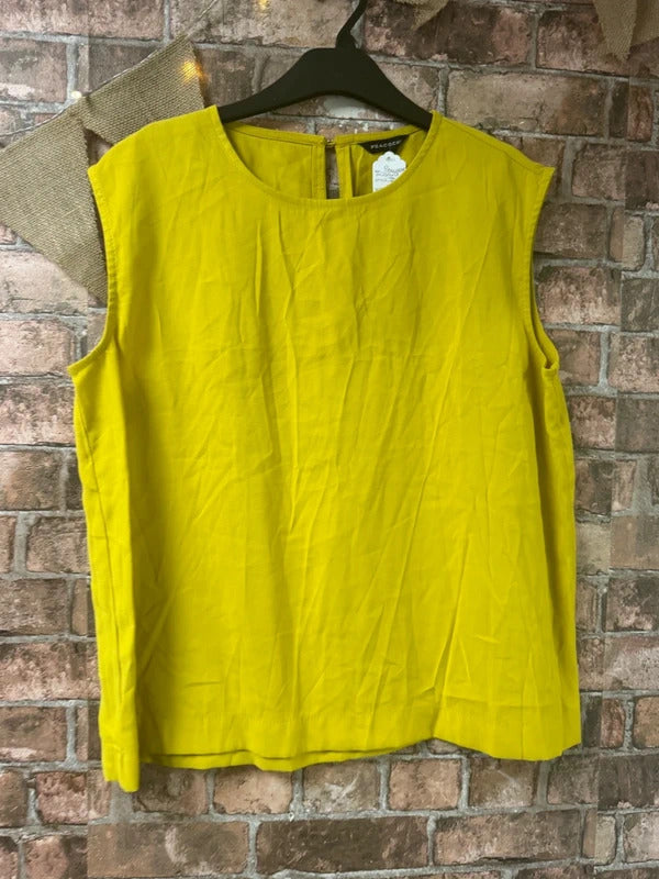 Peacocks Mustard Top - Size 14