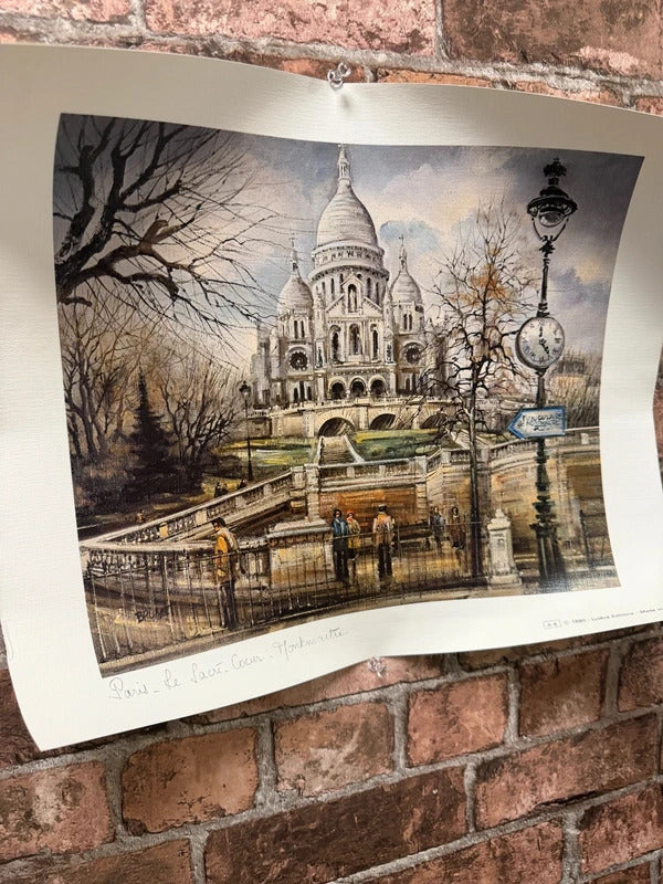 Set of Three Lithograph Prints of Paris, Brunet