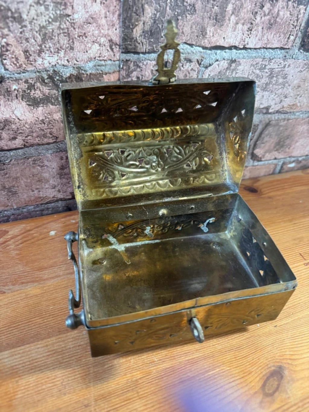Vintage Brass Trinket Box