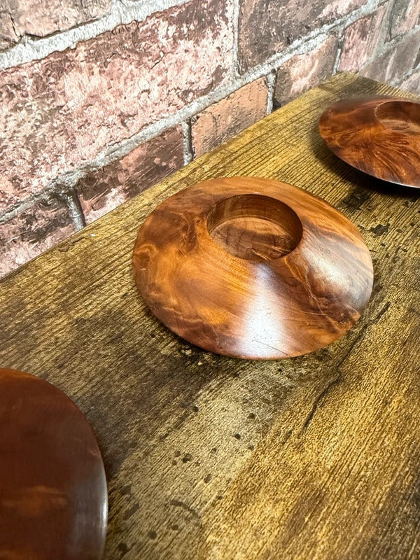 Thuya Burl Wood Candle Holder
