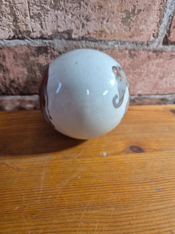 Vintage ceramic elephant ball