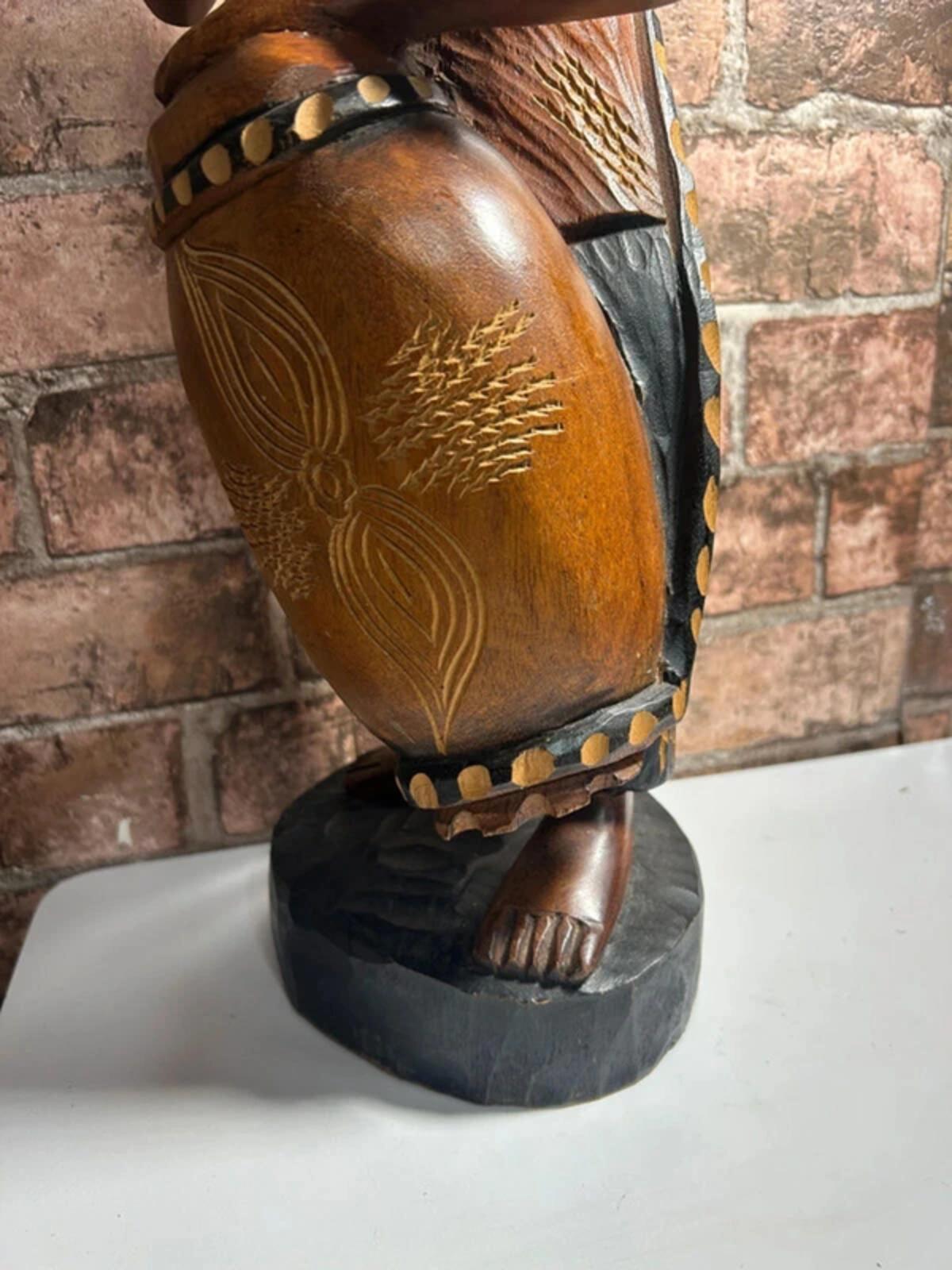 Large Hand Carved African Wooden Figure