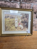 Vintage Resting After The Harvest Guilded Framed Print