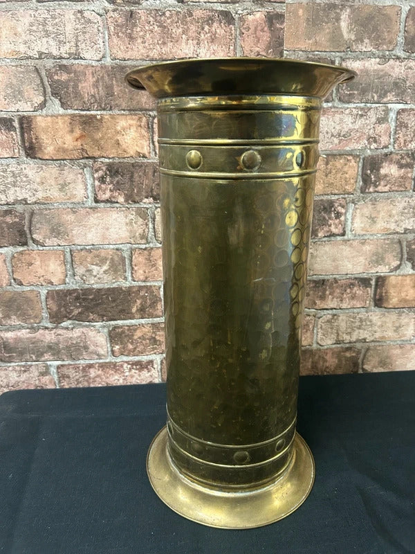Vintage Hammered Brass Umbrella/Walking Stick Holder
